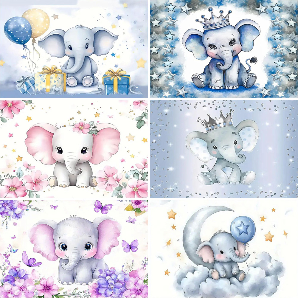 Photography Sport - Décor de fête d'anniversaire éléphant de
