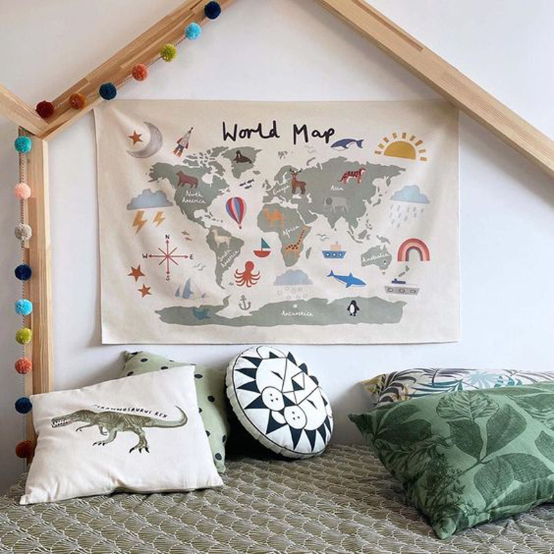 Photography Mapped - Décoration murale nordique pour chambre d'enfants,