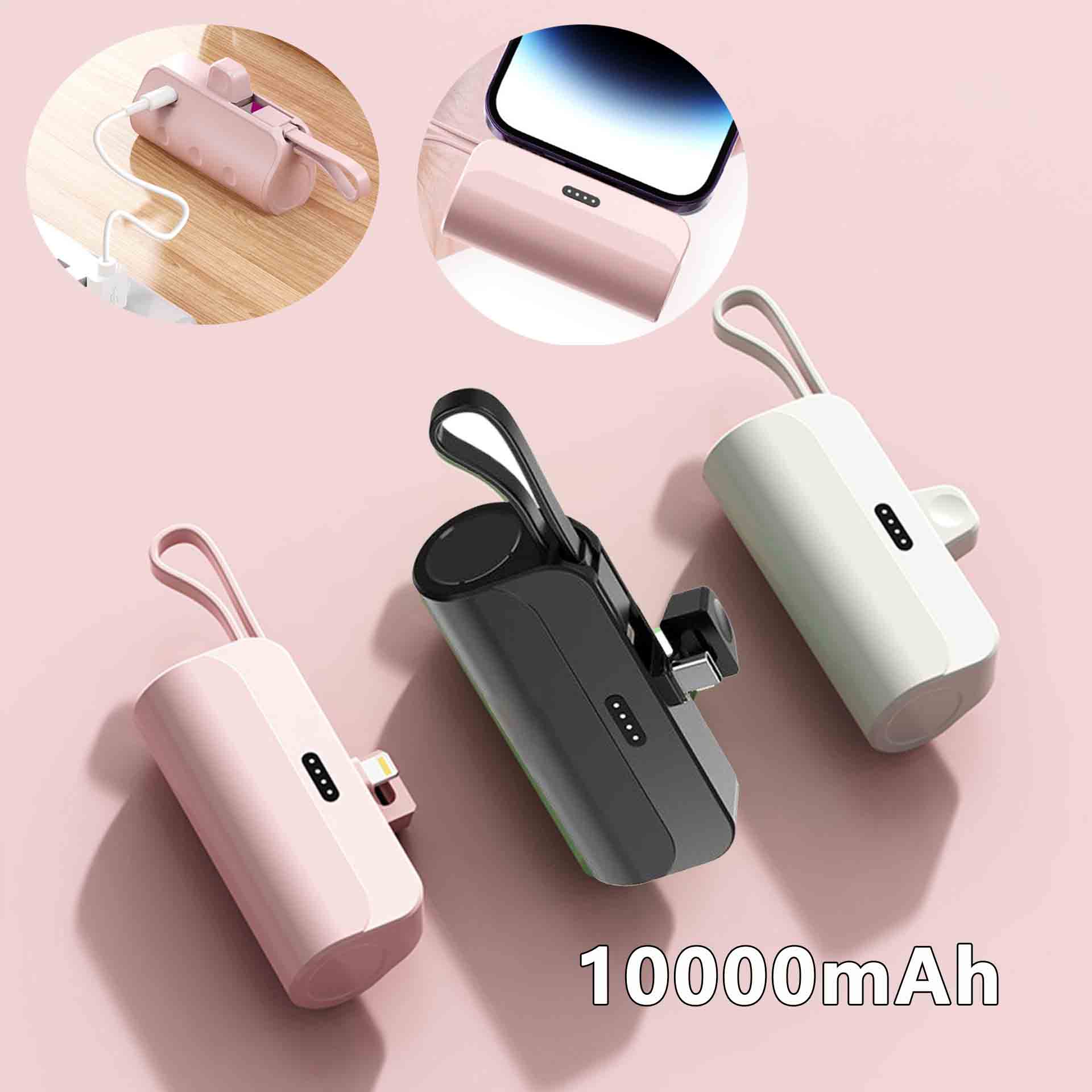 Tethering Cable Usb - 10000mAh Mini Capsule batterie externe Plug