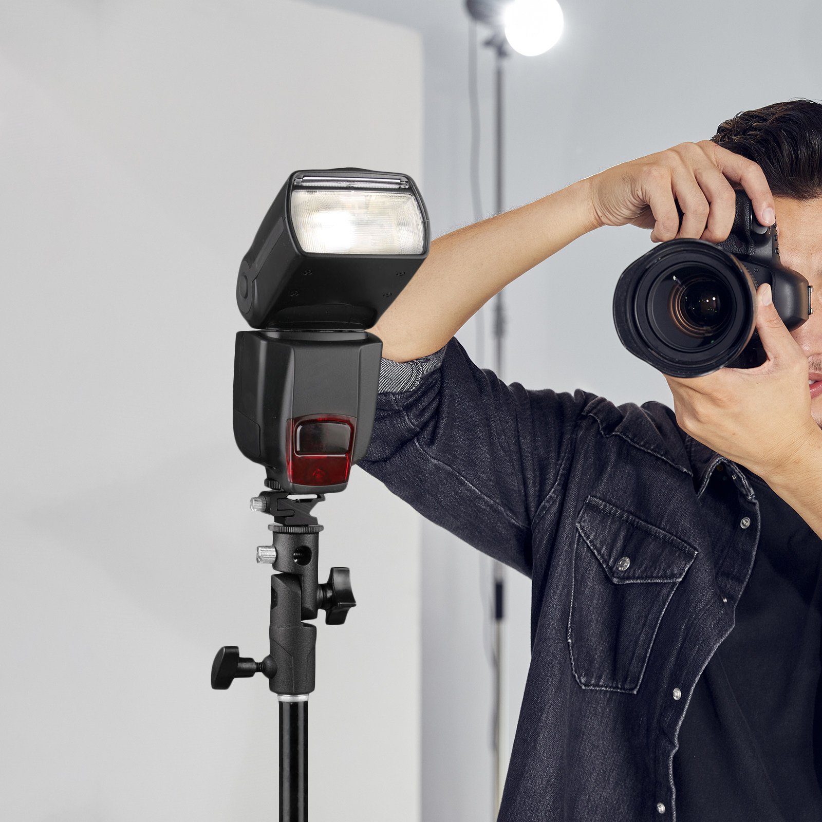 Photography Umbrella Light - Support de flash en métal, support