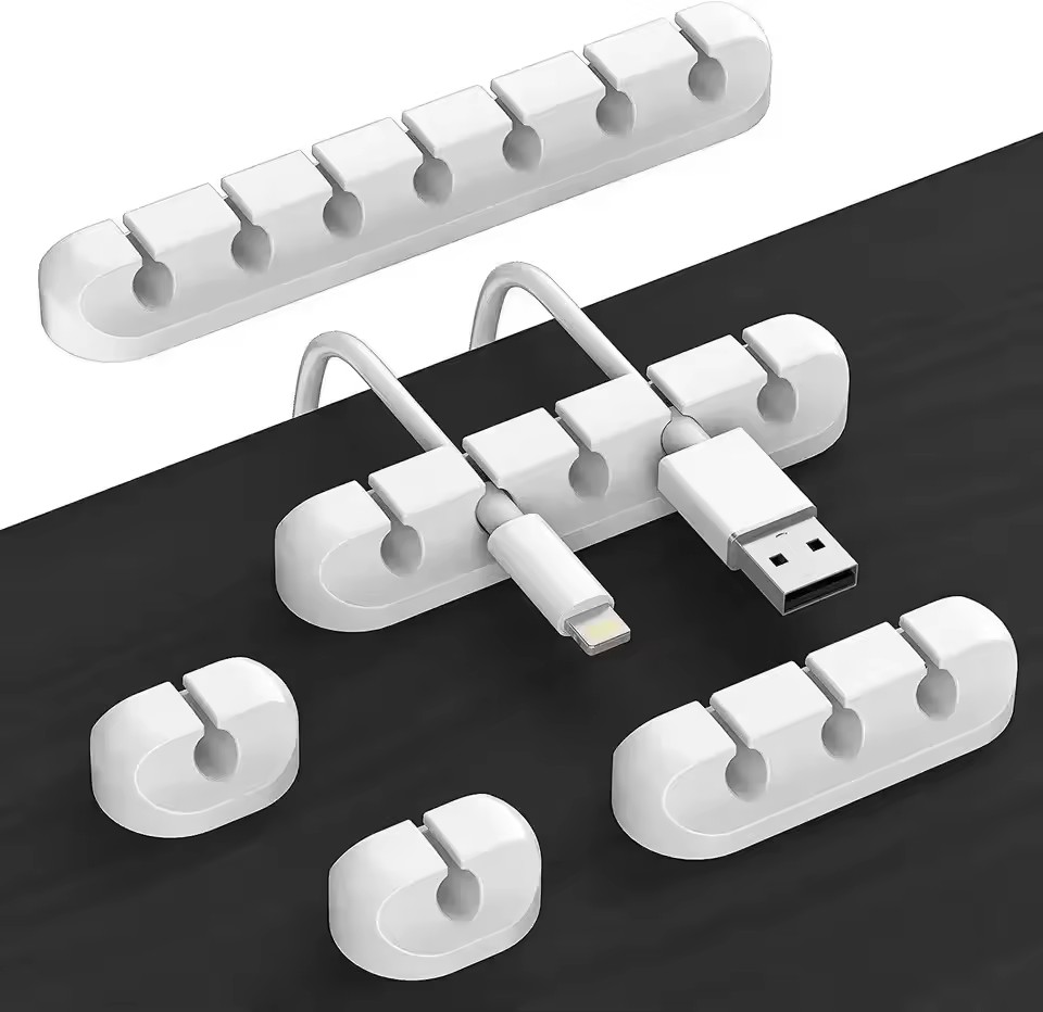 Tethering Cable Usb - Organisateur de câbles en silicone, clips