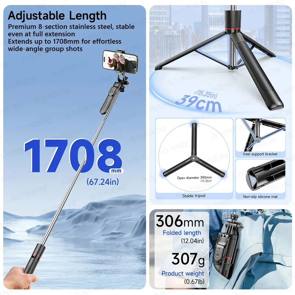 Trépied perche à selfie F16 av - Camera Tripod Carbon avis et prix
