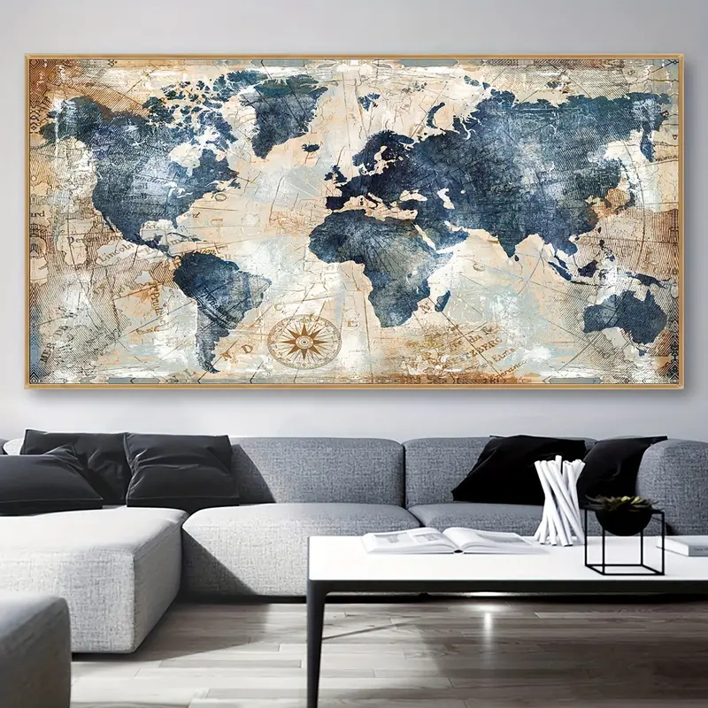 1pc toile affiche Vintage Art  - Photography Mapped avis et prix