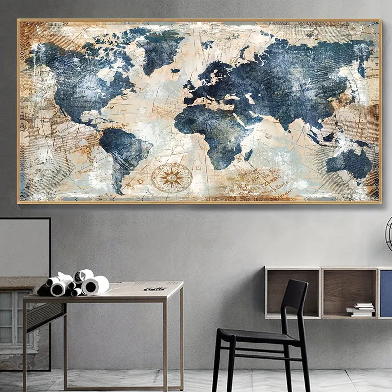 1pc toile affiche Vintage Art  - Photography Mapped avis et prix