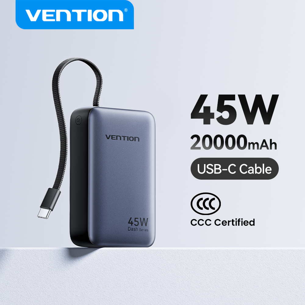Vention CCC 45W 20000mAh Power - Tethering Cable Usb avis et prix
