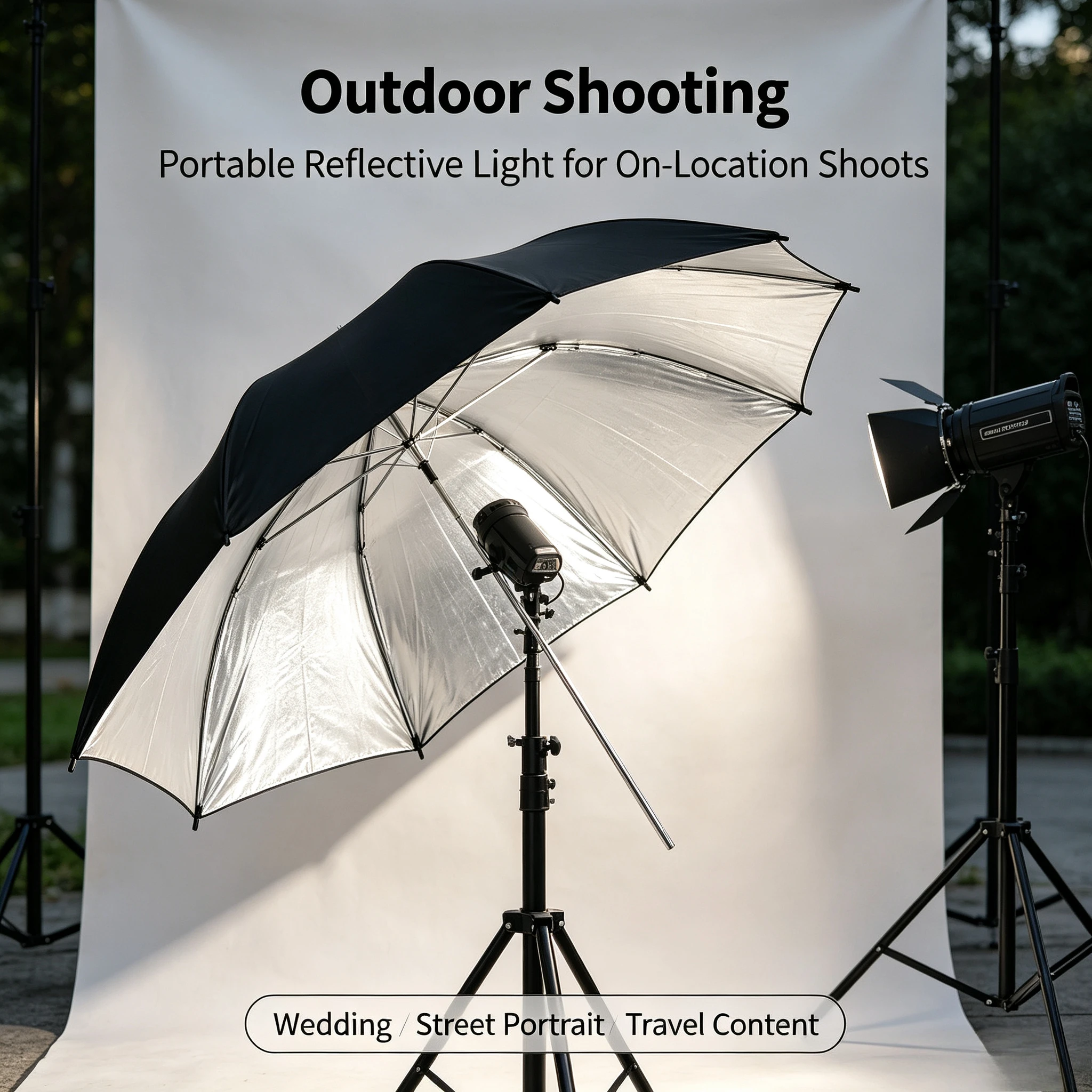 Parapluie Réflecteur Noir Dura - Photography Umbrella Light avis et prix