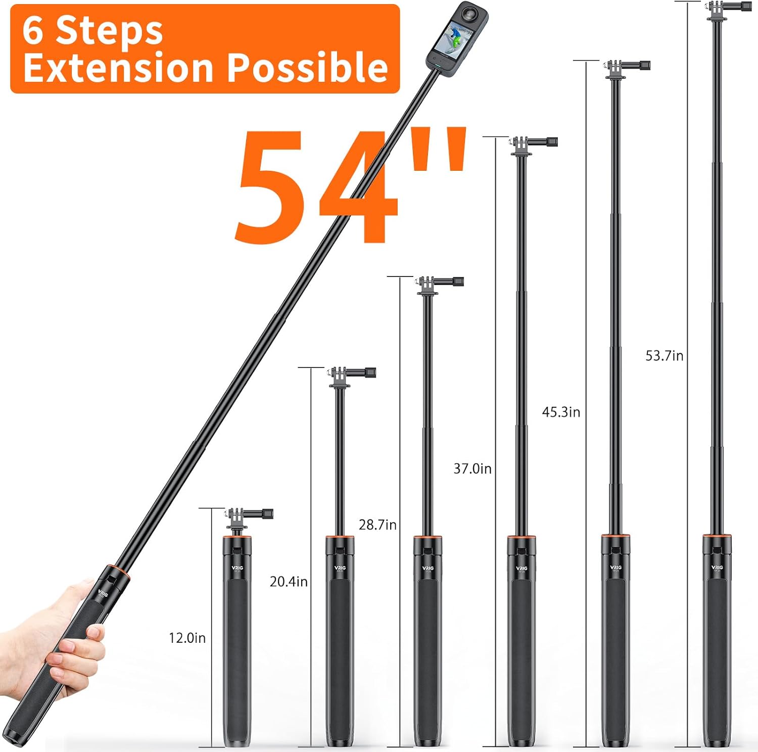 Trépied extensible Vrig 140 cm - Camera Tripod Carbon avis et prix
