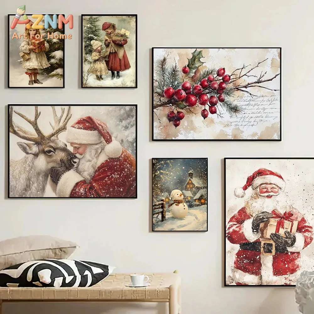 Affiche de Noël vintage pour s - Photography Angle avis et prix
