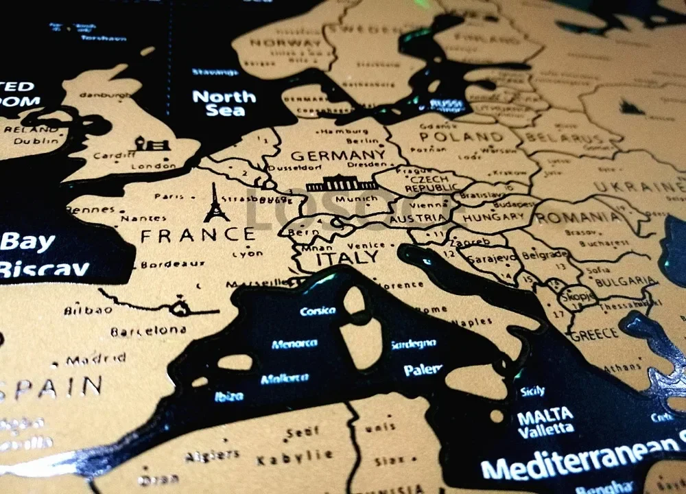 Carte du monde à gratter de vo - Photography Mapped avis et prix