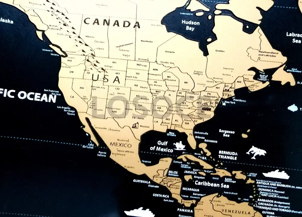 Carte du monde à gratter de vo - Photography Mapped avis et prix