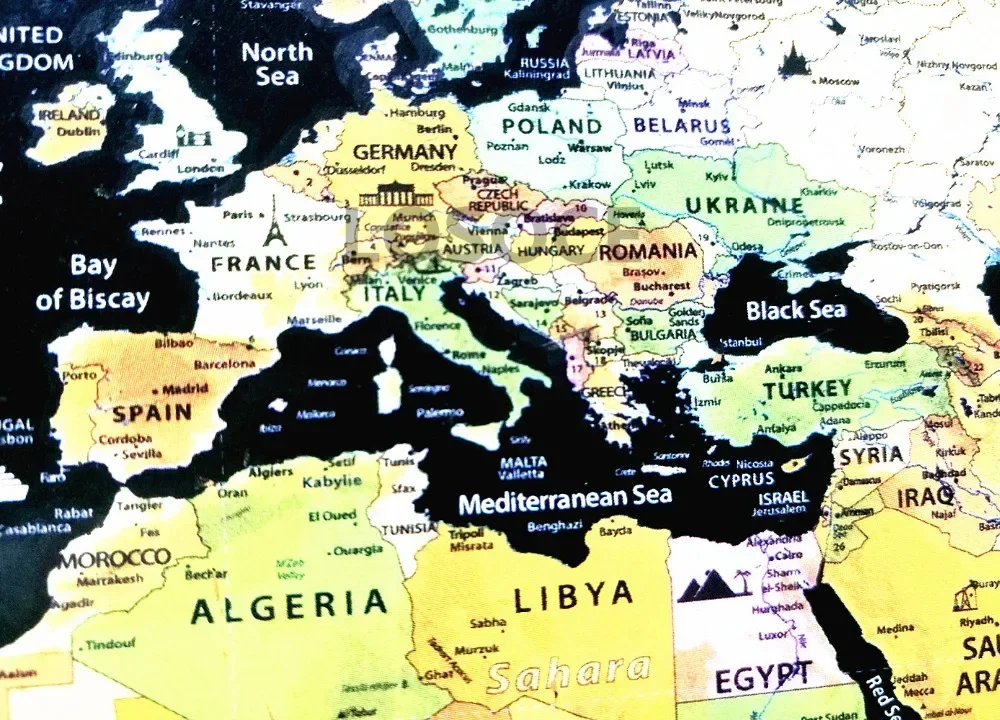 Carte du monde à gratter de vo - Photography Mapped avis et prix
