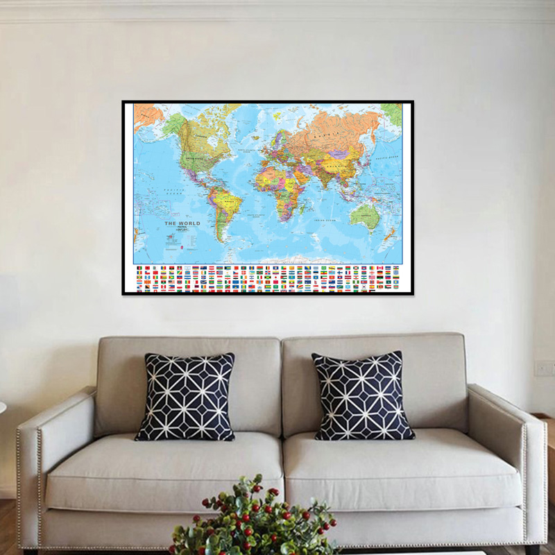 Carte du monde A2 59x42cm avec - Photography Mapped avis et prix
