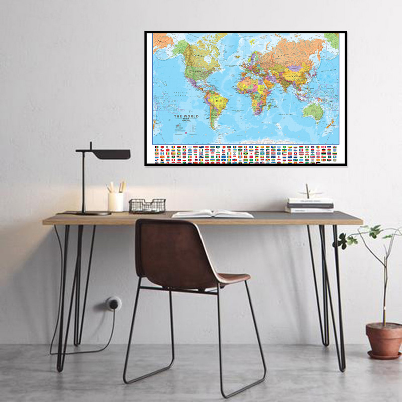 Carte du monde A2 59x42cm avec - Photography Mapped avis et prix