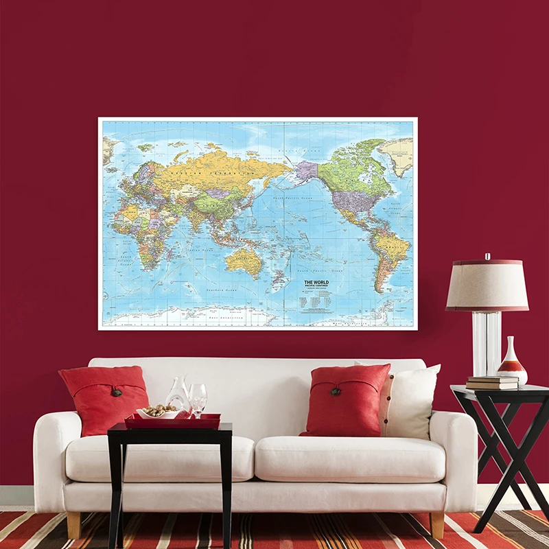 Carte du monde 2012 tissu gran - Photography Mapped avis et prix